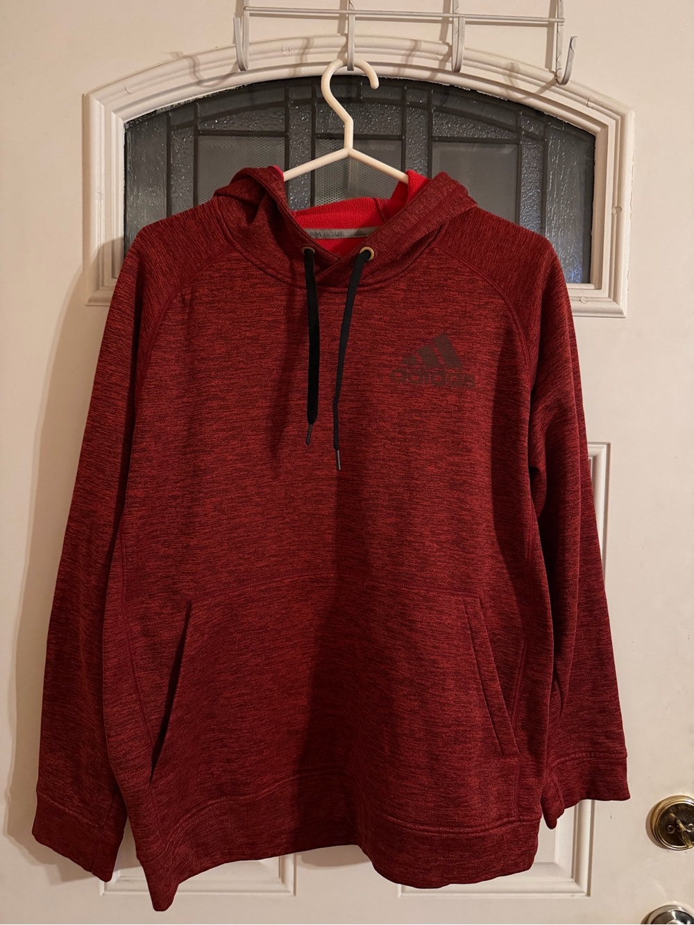 Adidas Men’s Red Pullover Hoodie